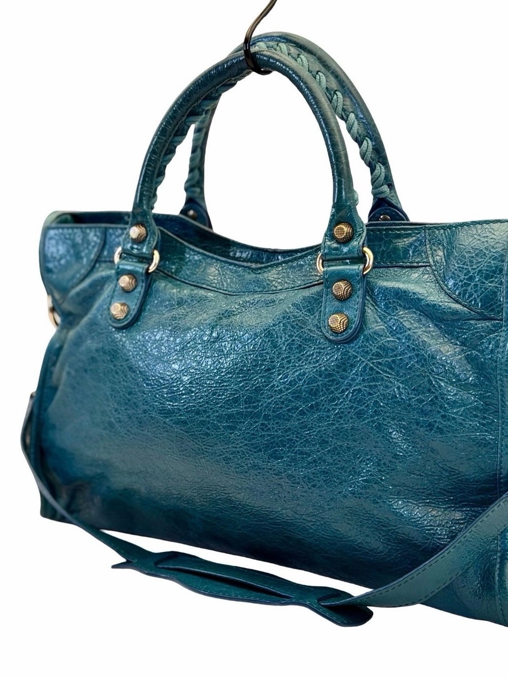 Balenciaga city bag Teal Leather Top-Handle & Shoulder Satchel - Picture 8 of 11